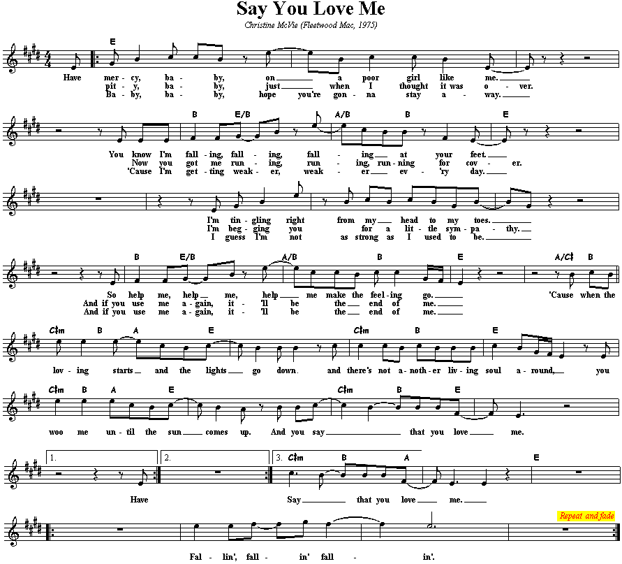 Say You Love Me